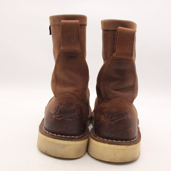 Danner Bull Run Men's Size 10 EE Brown Leather Soft Toe Wedge Work Boots 15556 - Picture 5 of 9